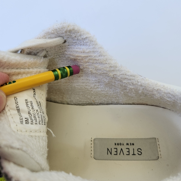 Steven New York By Steve Madden Neon Star Snakeskin Fabric Print Sneakers 8 M - Picture 15 of 16